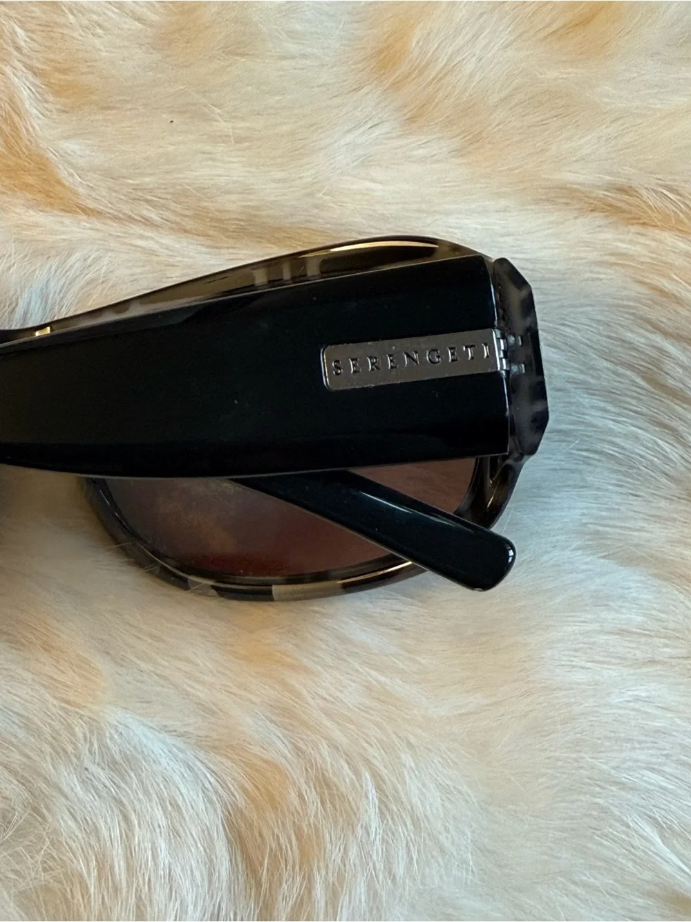 Serengeti Savona Black Mosaic Sunglasses • Amber Drivers Lenses